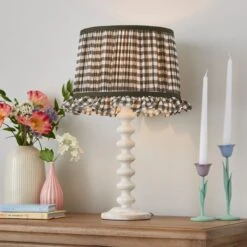 Carys Frilled Gingham Drum Lamp Shade 28 Carys Frilled Gingham Drum Lamp Shade -Lighting Sale Store 30923635 alt03