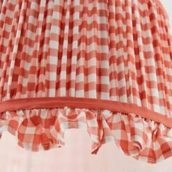 Carys Frilled Gingham Drum Lamp Shade 22 Carys Frilled Gingham Drum Lamp Shade -Lighting Sale Store 30923636 alt02