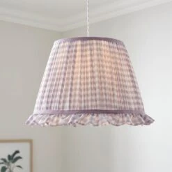 Carys Frilled Gingham Lamp Shade -Lighting Sale Store 30923637