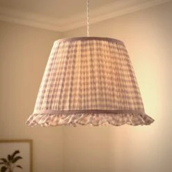 Carys Frilled Gingham Lamp Shade -Lighting Sale Store 30923637 alt01