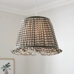 Carys Frilled Gingham Lamp Shade -Lighting Sale Store 30923639