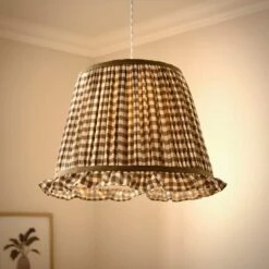 Carys Frilled Gingham Lamp Shade -Lighting Sale Store 30923639 alt01