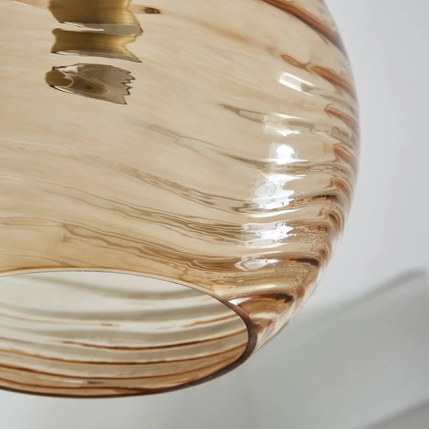 Amber Wave Semi Flush Ceiling Light 3 Amber Wave Semi Flush Ceiling Light - Image 3