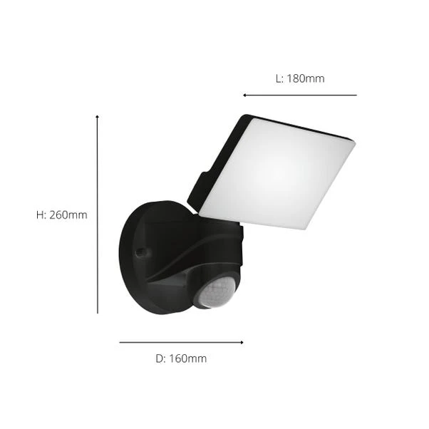 EGLO Pagino LED Indoor Outdoor Sensor Wall Spotlight 4 EGLO Pagino LED Indoor Outdoor Sensor Wall Spotlight - Image 4