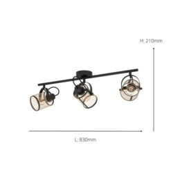 EGLO Dellow Industrial 3 Light Adjustable Ceiling Wall Spotlight -Lighting Sale Store 30972410 alt08