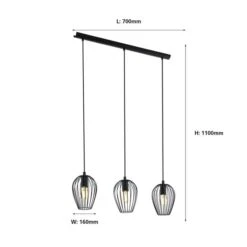 EGLO Newtown Mid Century Industrial 3 Light Adjustable Diner Ceiling Light -Lighting Sale Store 30972443 alt08