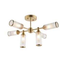 Vogue Bailey Art Deco 6 Light Semi Flush Ceiling Light -Lighting Sale Store 30990107 alt07